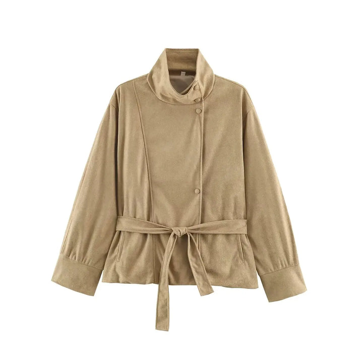 Palmerina Belted Funnel Jacket
