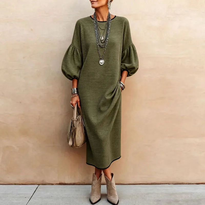 Pia Lantern Sleeve Maxi Dress