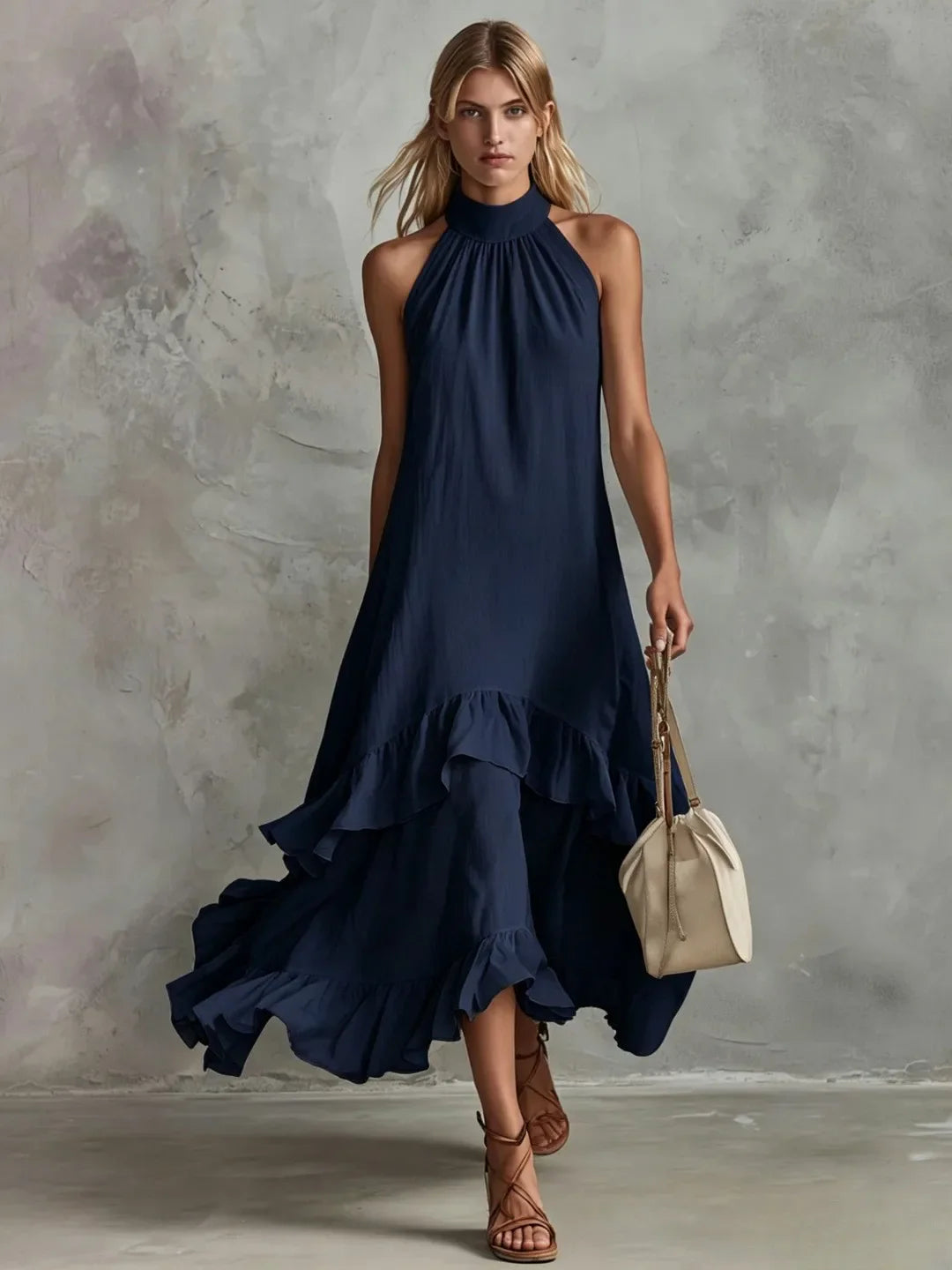 Ramona Elegant Ruffle Wedding Guest Dress