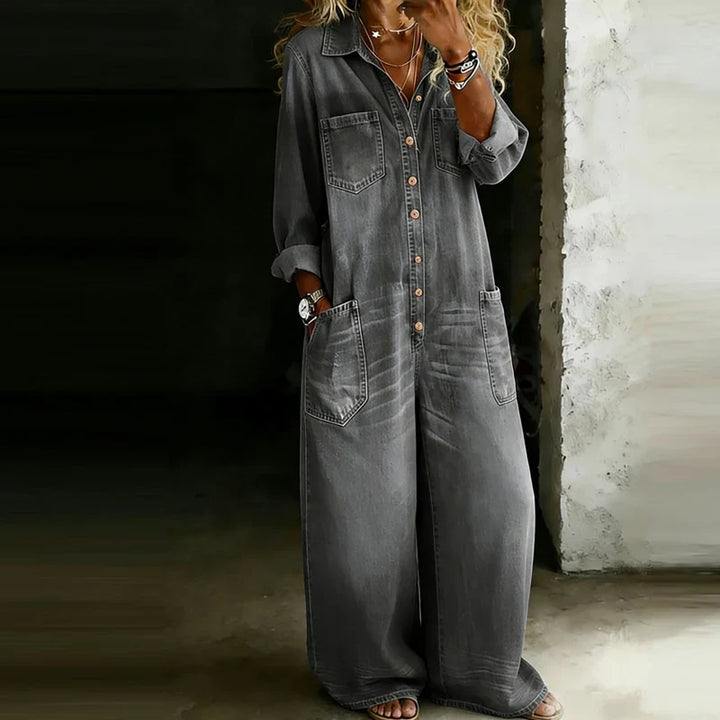 Dahlia Button Front Jumpsuit