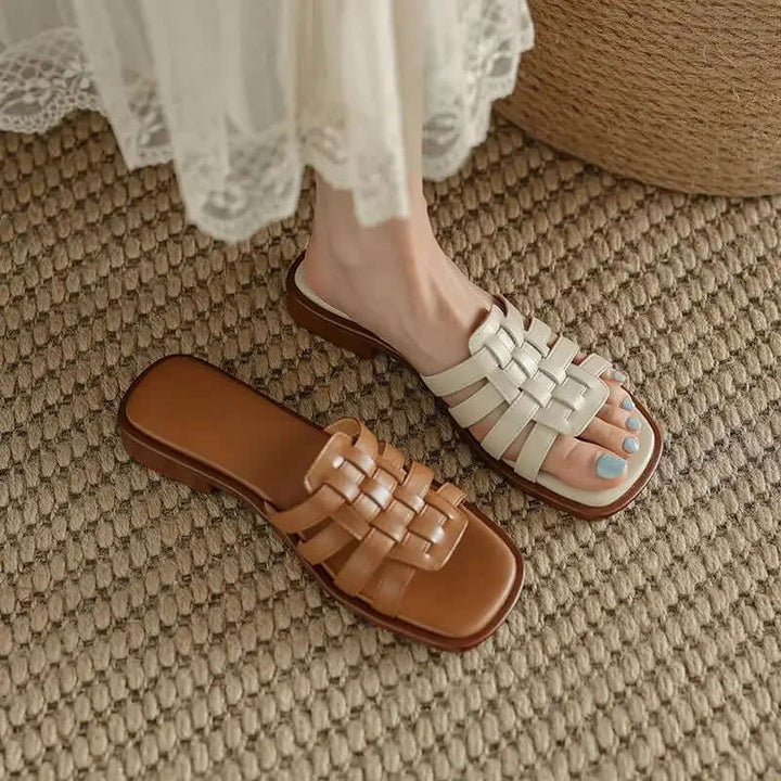Rory Comfort Leather Flat Slides