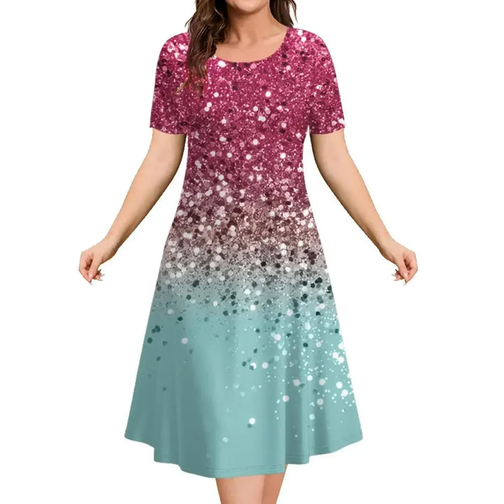 Winter Printed A Line Midi Dress