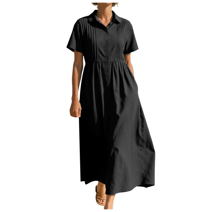 Stella Button Front Midi Dress