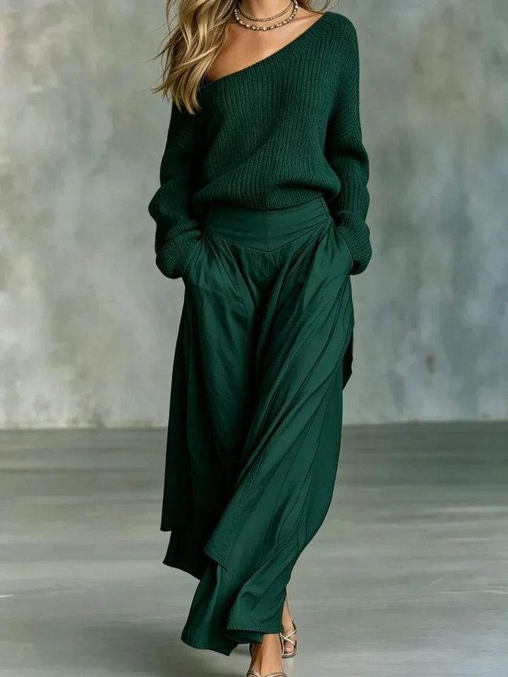 Marisol Off Shoulder Knit Set