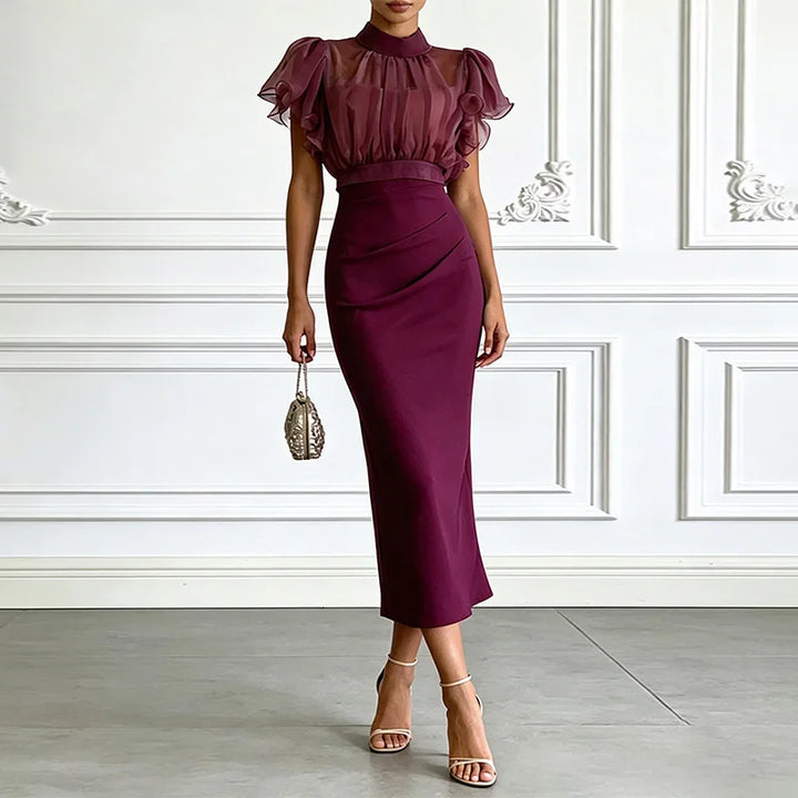 Alondra Figure Flattering Midi Dress