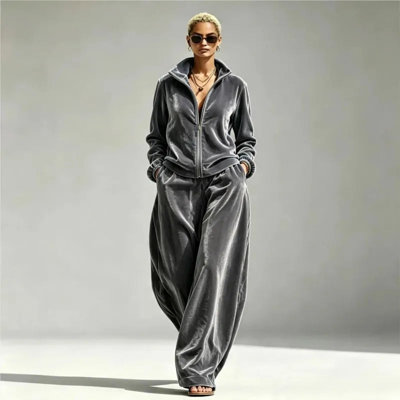 Beatrix Zip Front Two-Piece Set