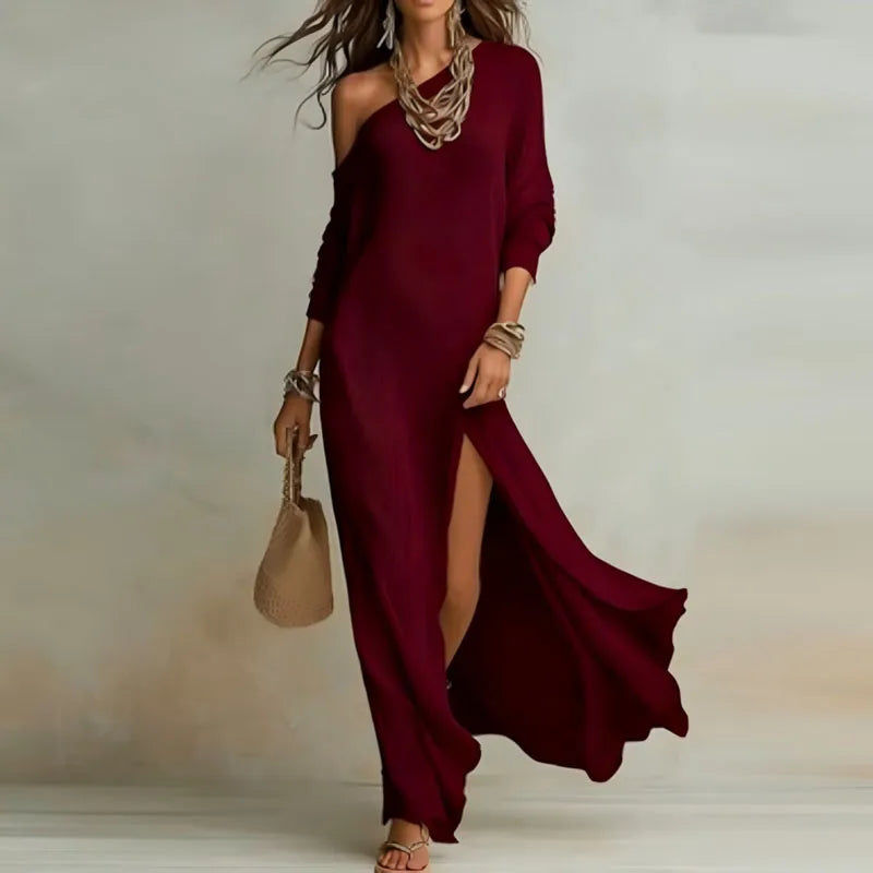 Elenora One Shoulder Knit Dress