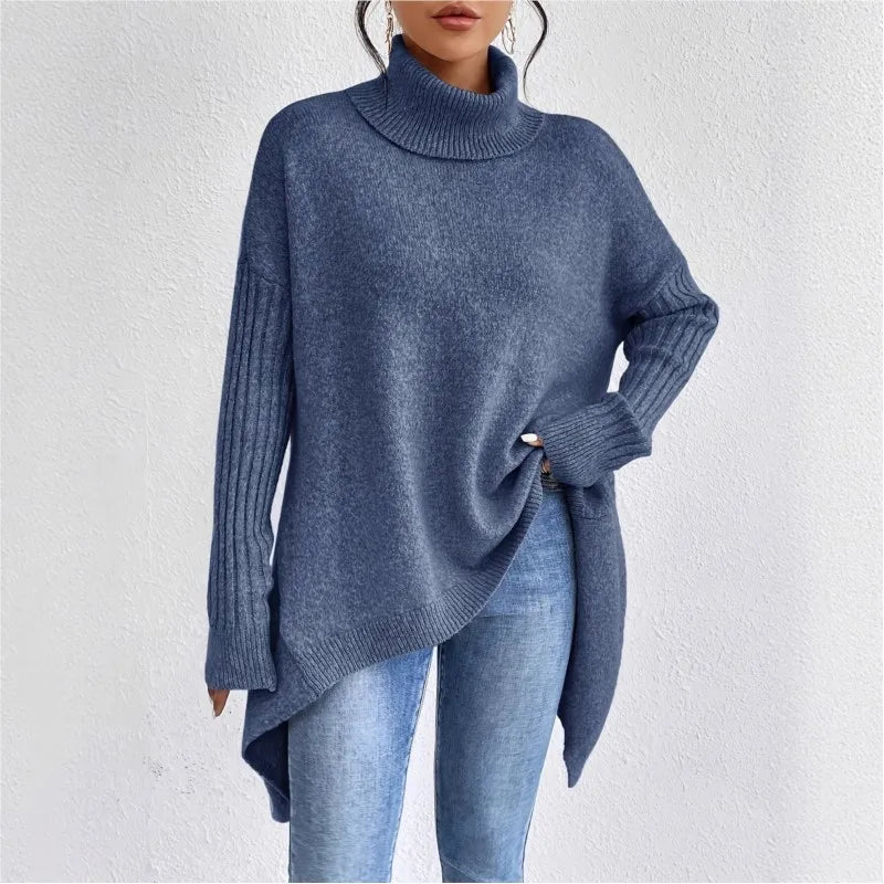Wilhelmina Asymmetric Hem Sweater