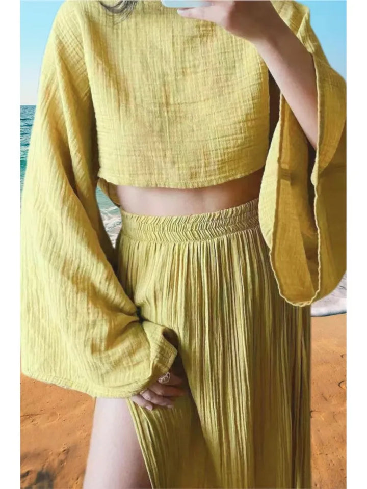 Jessica Crop Top and Maxi Skirt Set