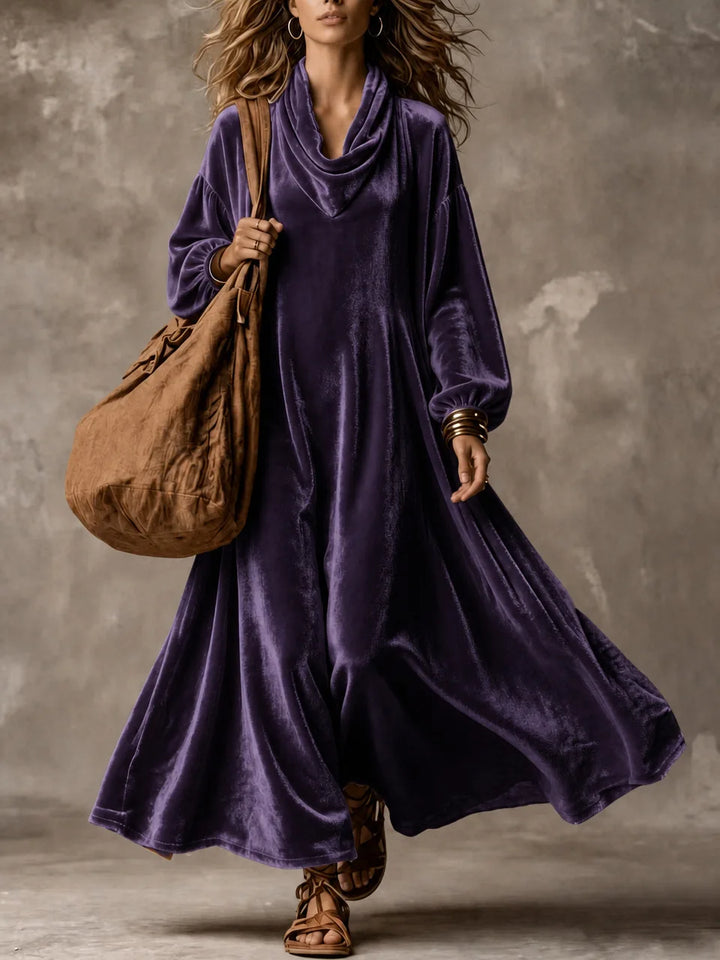 Marisette Cowl Neck Maxi Dress