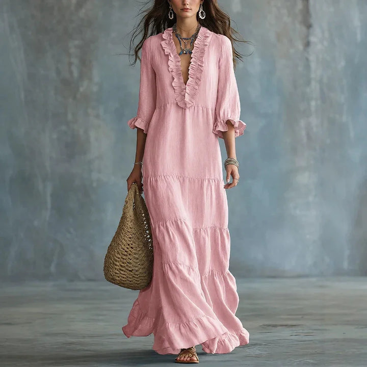 Madisyn Elegant Ruffle Maxi Dress