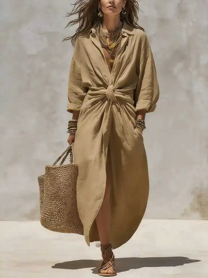 Calanthe Relaxed Shirt Maxi Dress