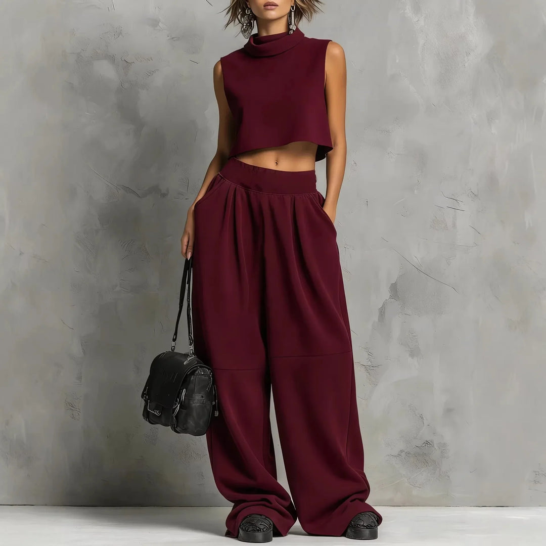 Valentina Crop Top & Trouser Set