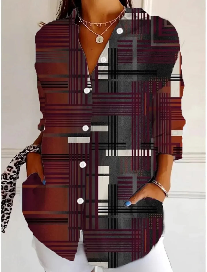 Elise Geometric Button Shirt