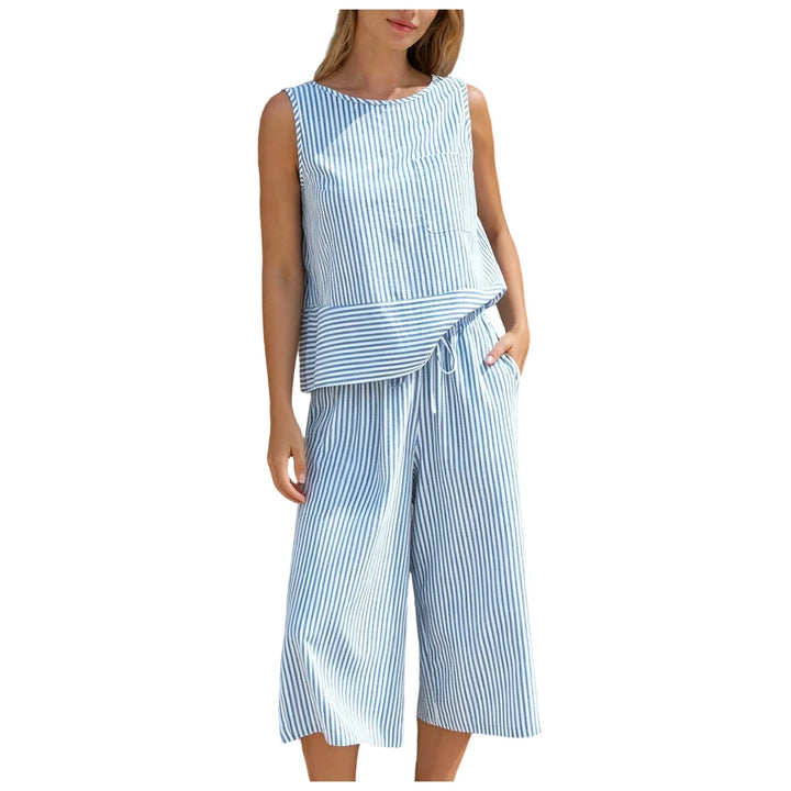 Andrea Striped Summer Trouser Set