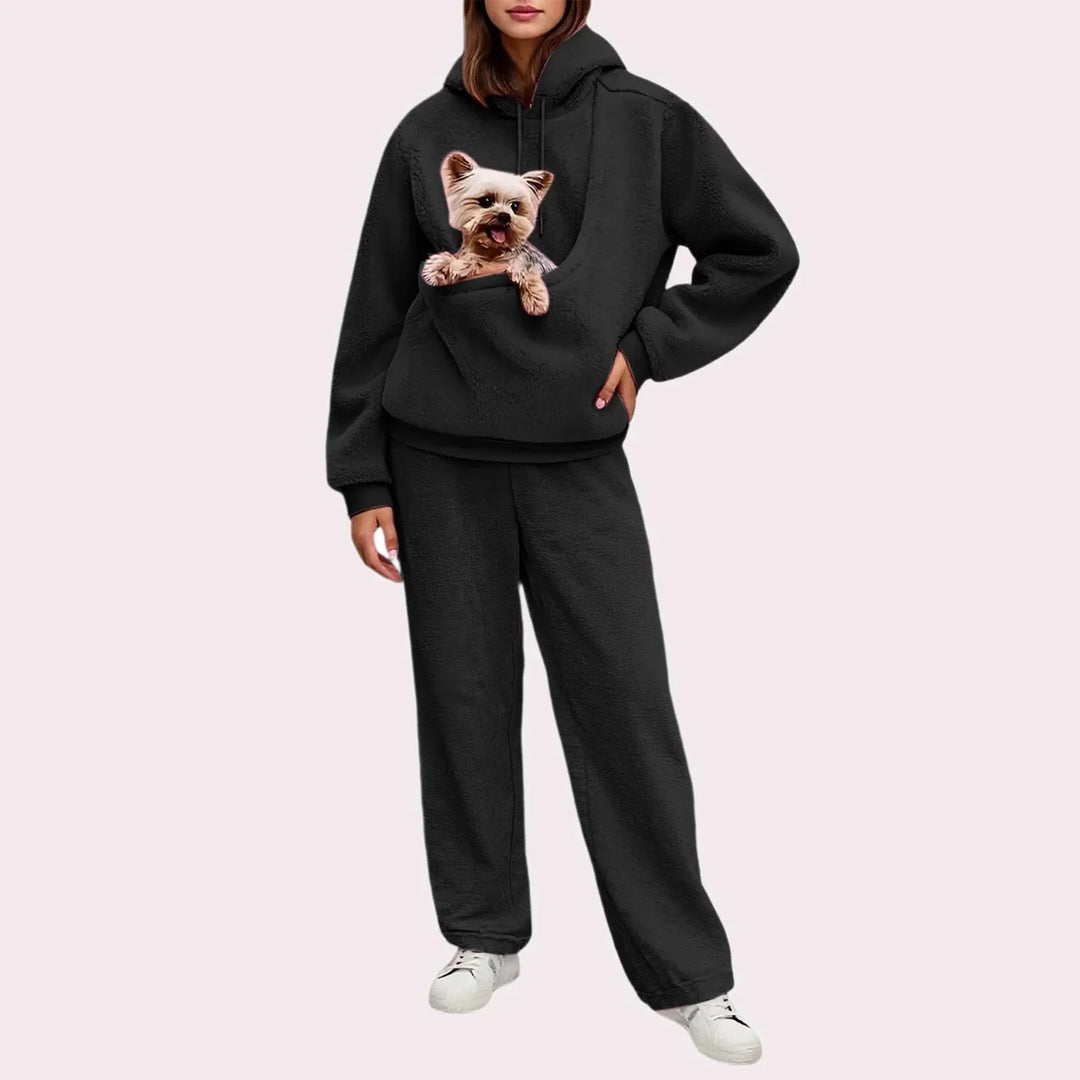 Halina Pet Pocket Hoodie Set
