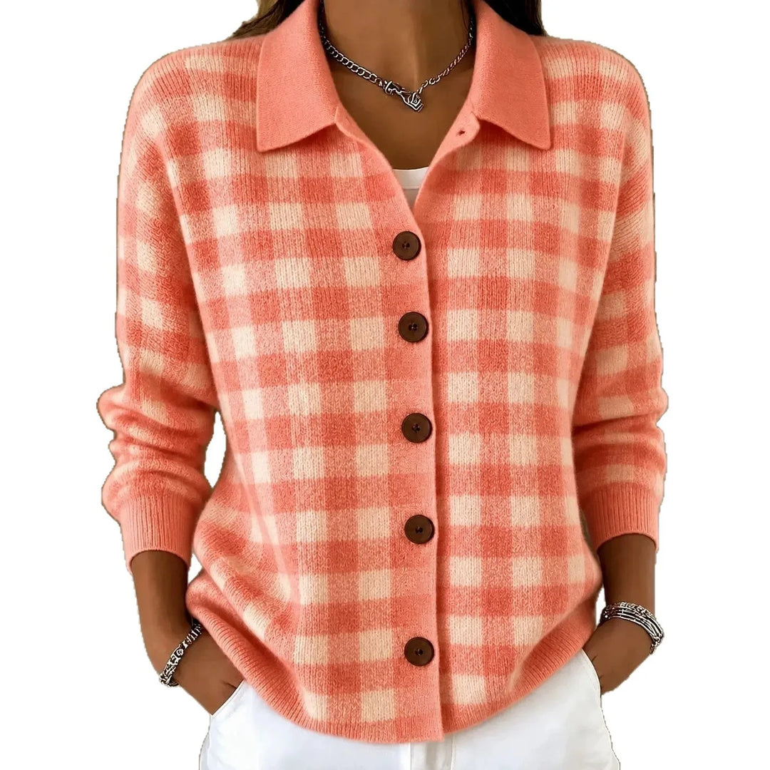 Margaux Plaid Button Cardigan