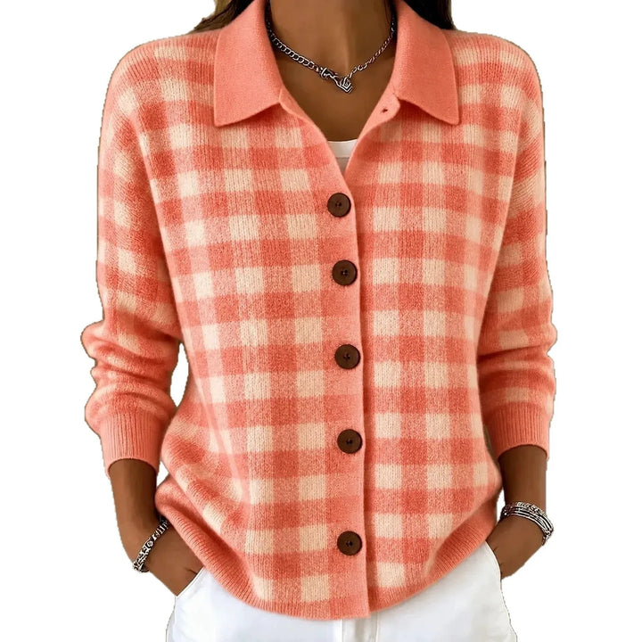 Margaux Plaid Button Cardigan