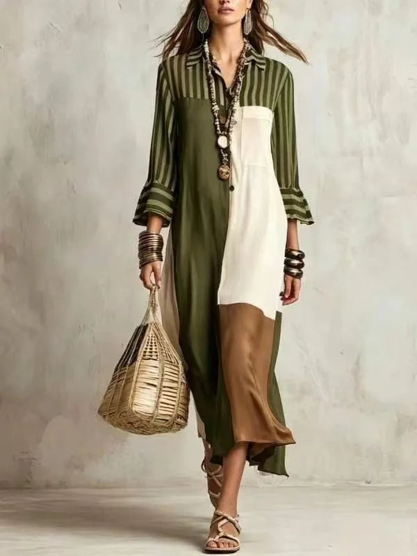 Jillian Linen Flowy Shirt Dress