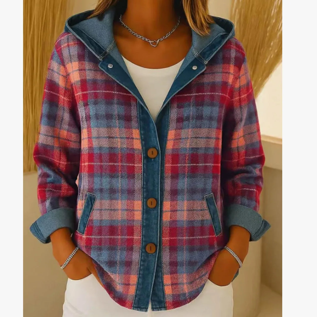 Mirelle Contrast Plaid Jacket