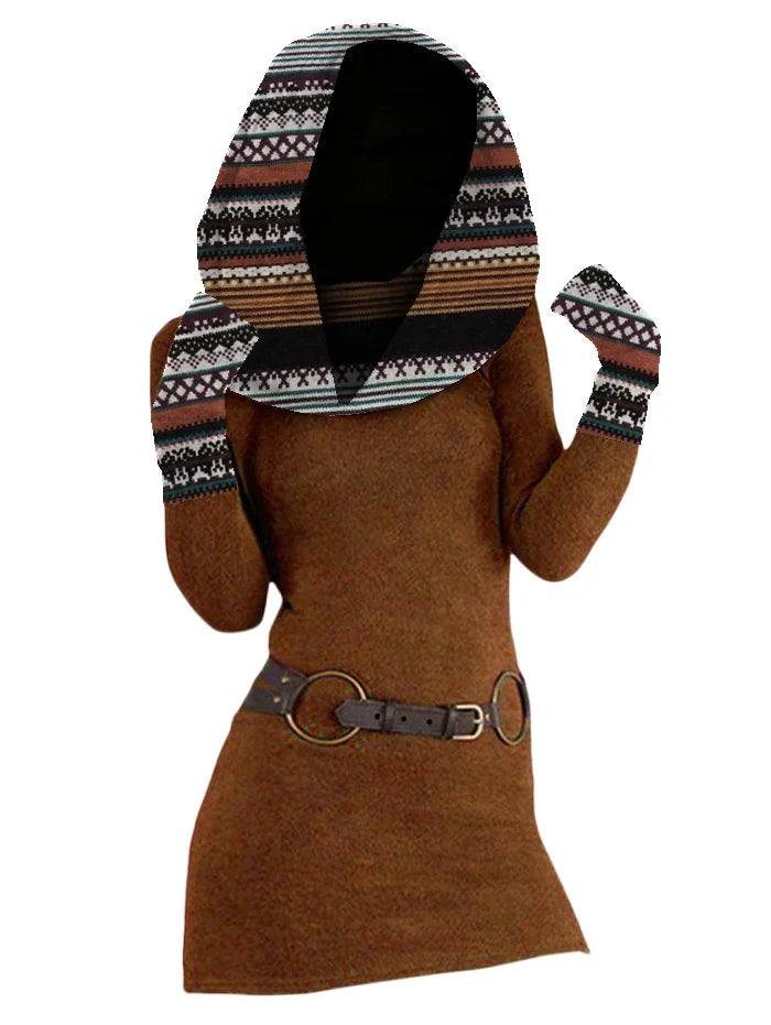 Marigolde Cowl Neck Sweater Dress