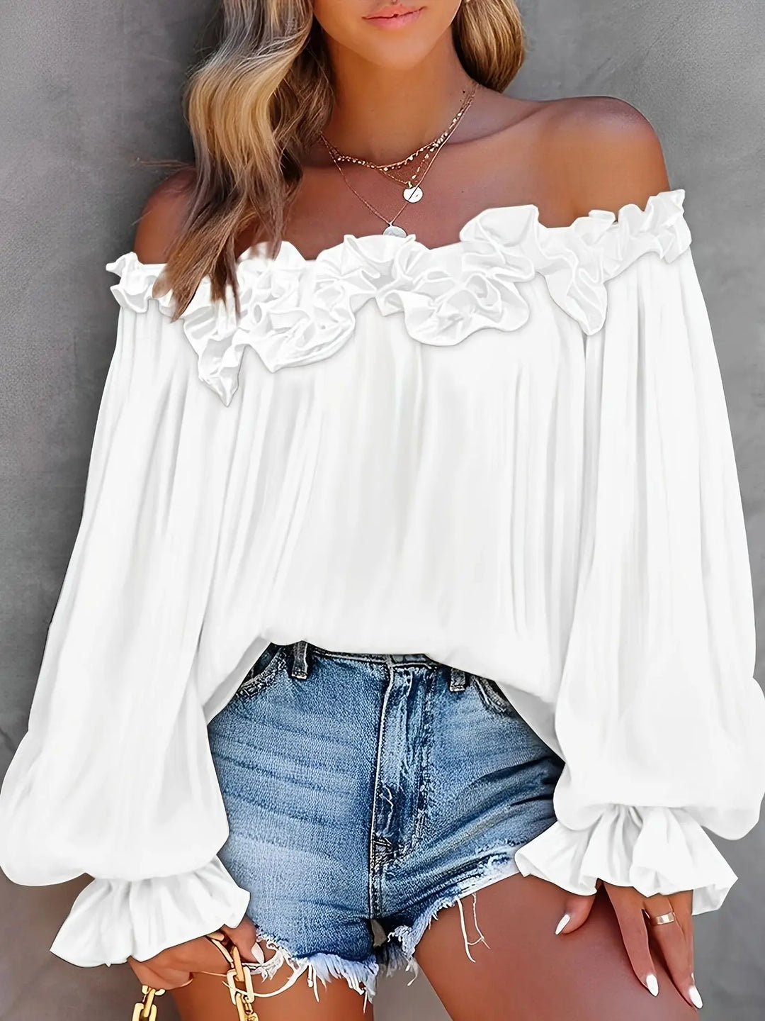 Anni Off Shoulder Ruffle Blouse