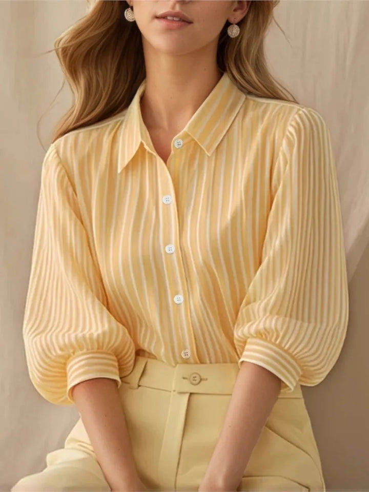 Varen Striped Puff Sleeve Shirt