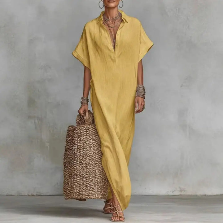 Salone Short Sleeve Maxi Dress