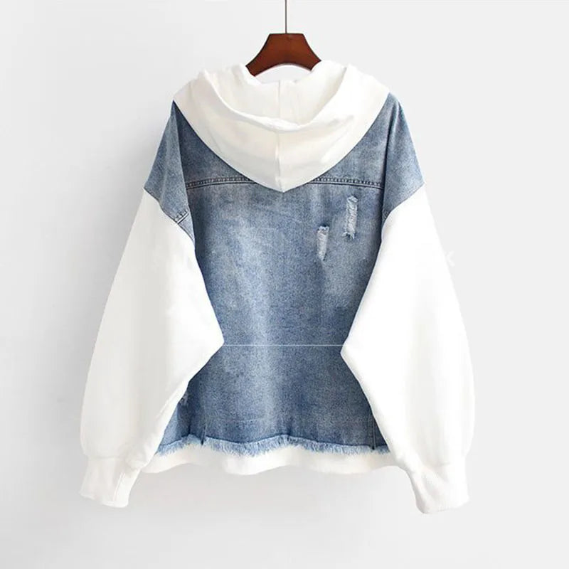 Corinne Hooded Denim Jacket