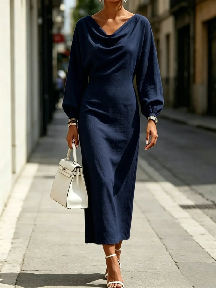 Sarai Cowl Neck Midi Dress