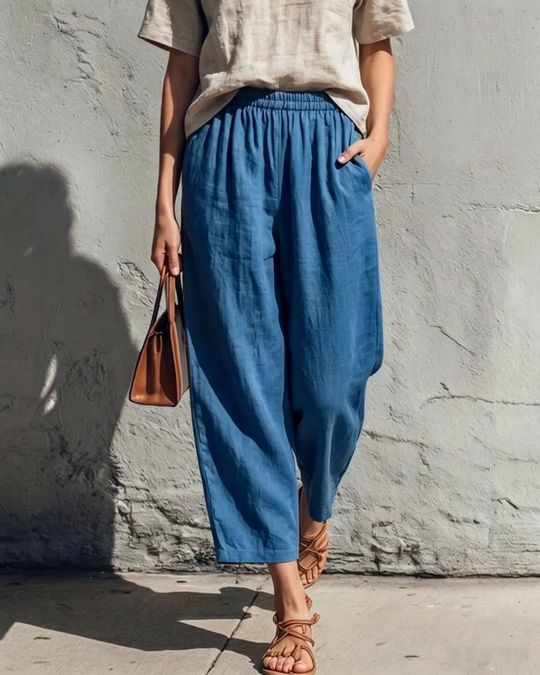 Natalee Wide Leg Linen Pants