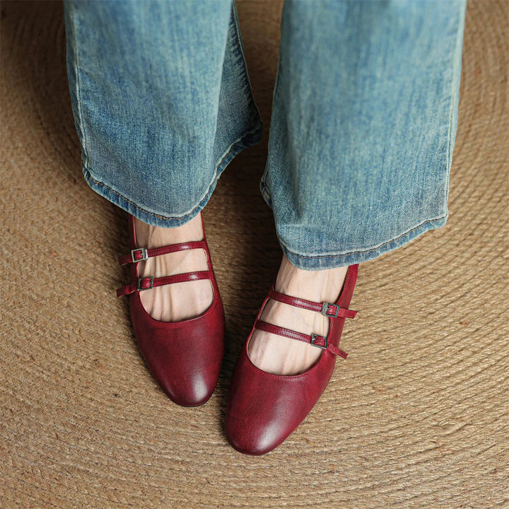 Jayda Genuine Leather Slingbacks