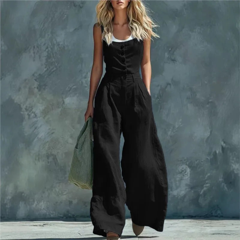 Ruth Wide Leg Pocket Jumpsuit