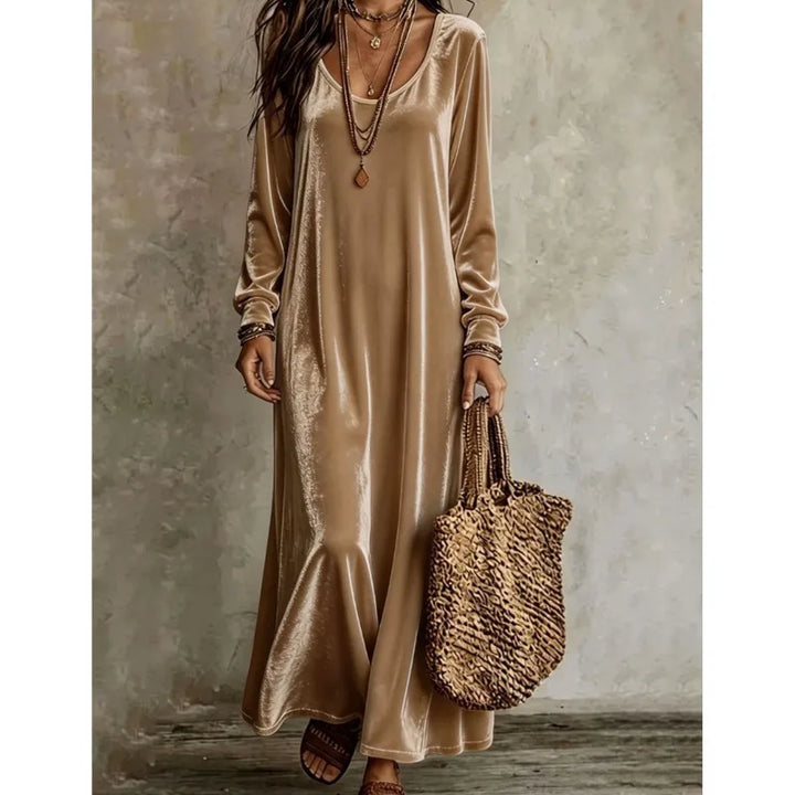 Odessa Velvet Finish Maxi Dress
