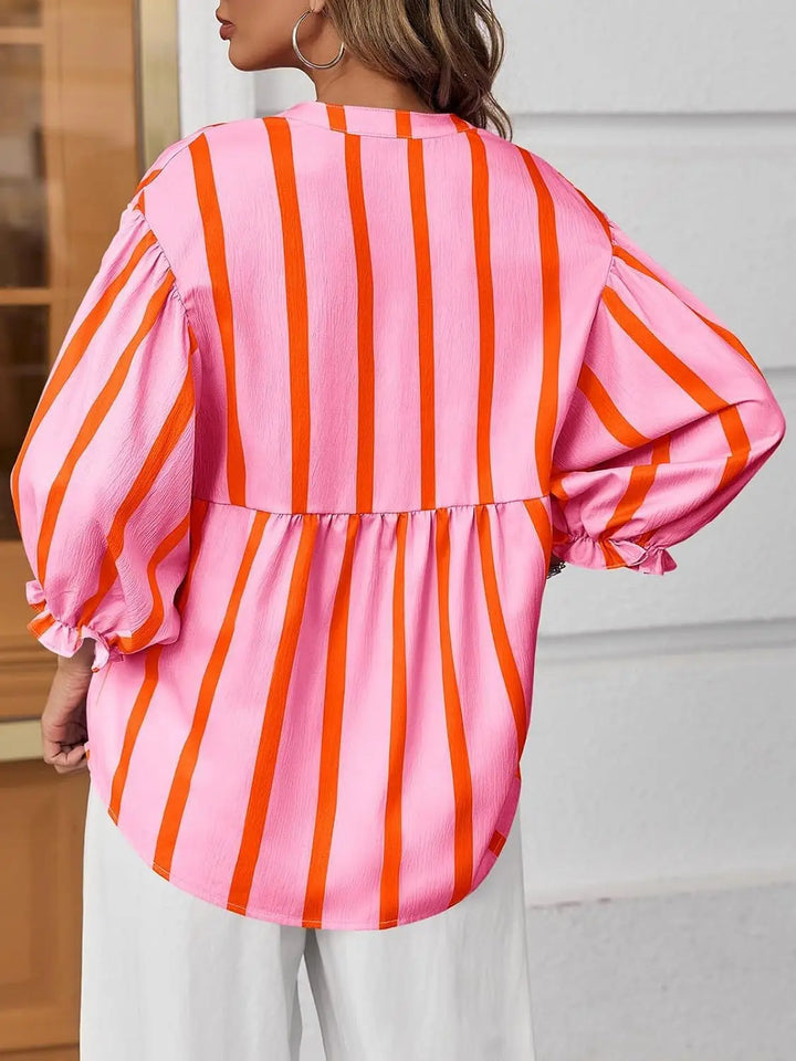 Severine Striped Bubble Blouse