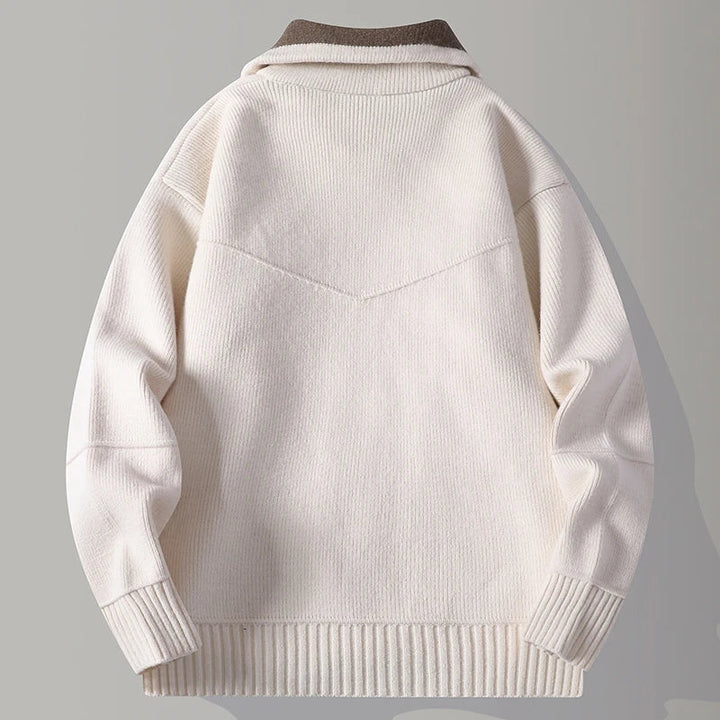 Elias Contrast Collar Cardigan