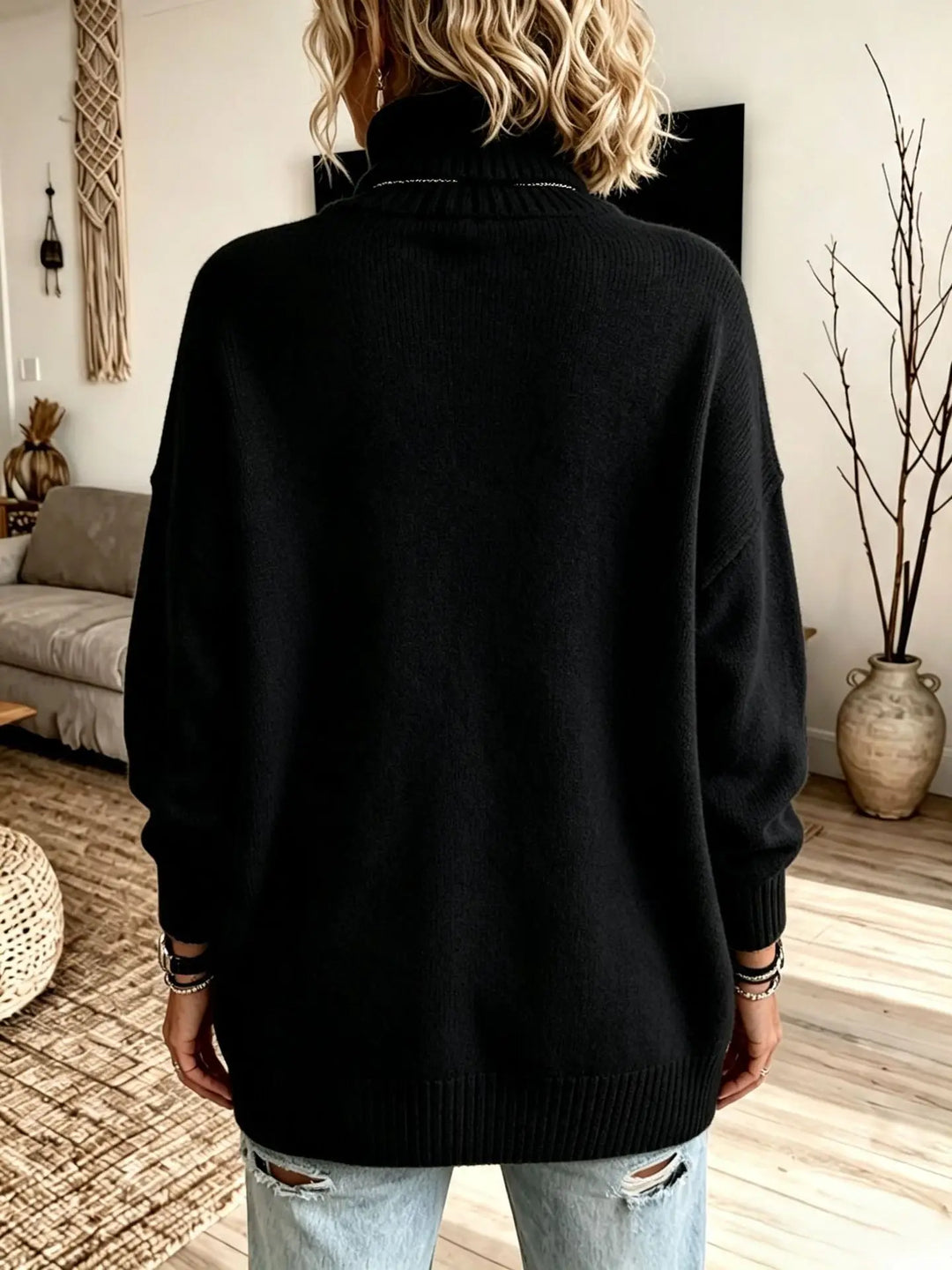 Fenwick Ribbed Turtleneck Sweater