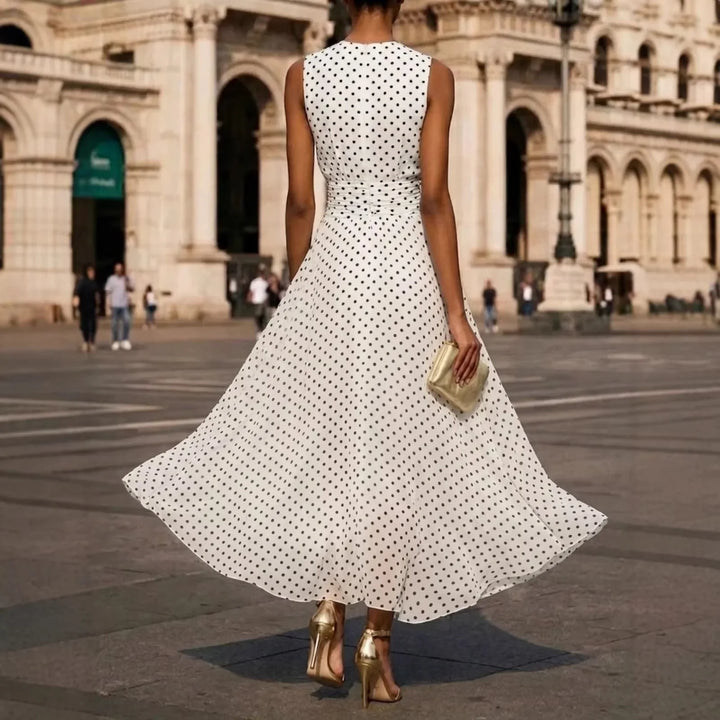 Camilla Dot Sleeveless Maxi Dres