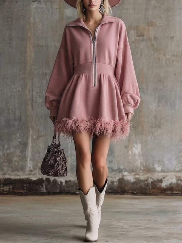 Larkin Half Zip Mini Dress
