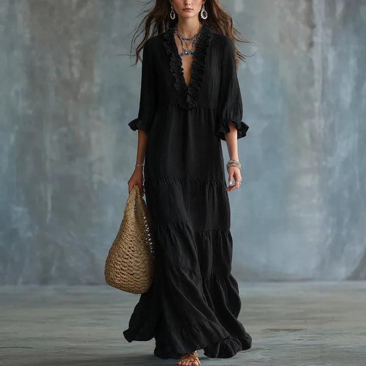 Madisyn Elegant Ruffle Maxi Dress