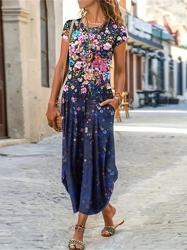 Allison Floral Pocket Midi Dress