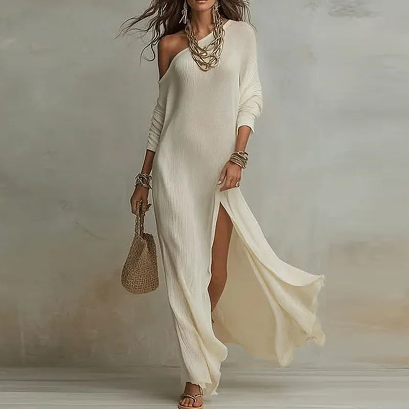 Elenora One Shoulder Knit Dress