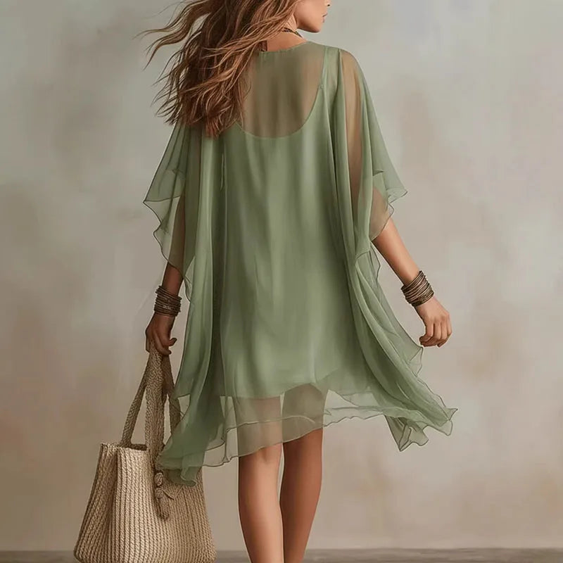 Maisy Lace Trim Mini Dress