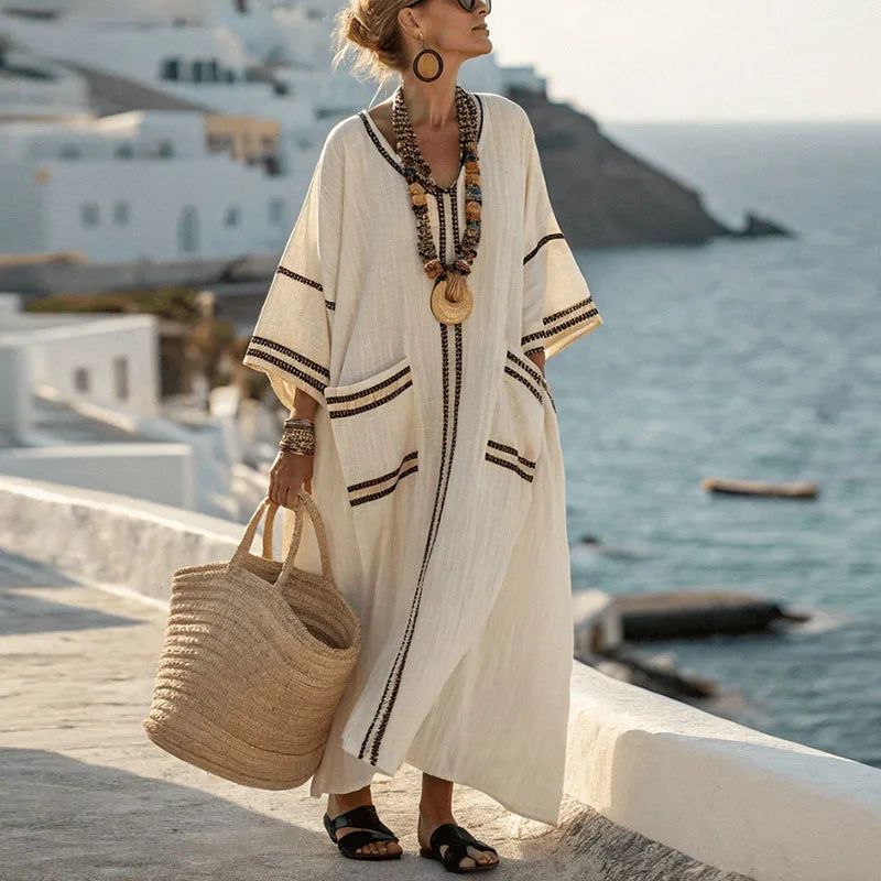 Gracia Airy V Neck Maxi Sundress