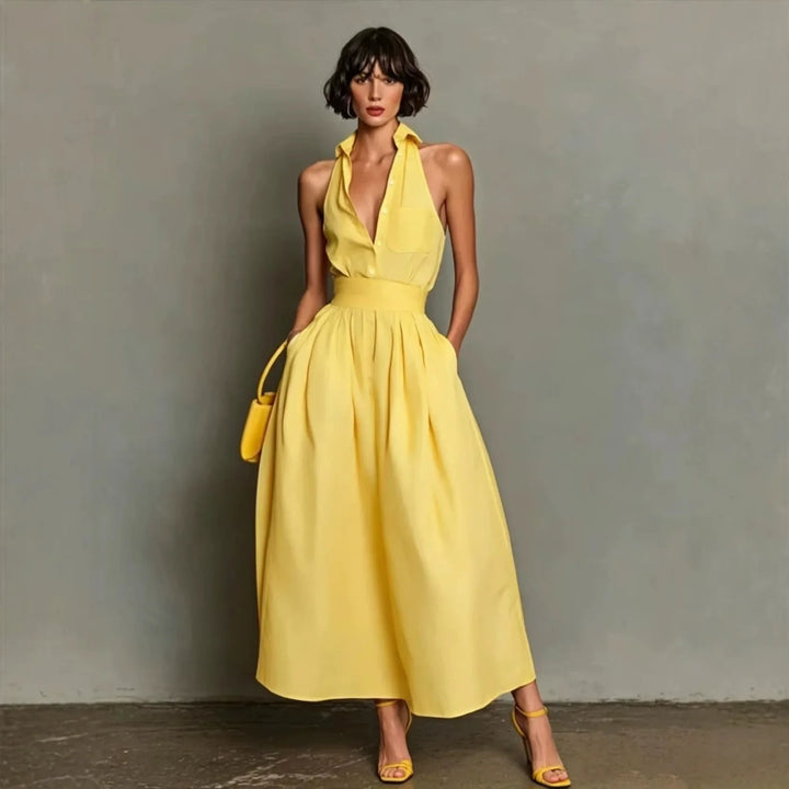 Carolina Collar Shirt Midi Dress