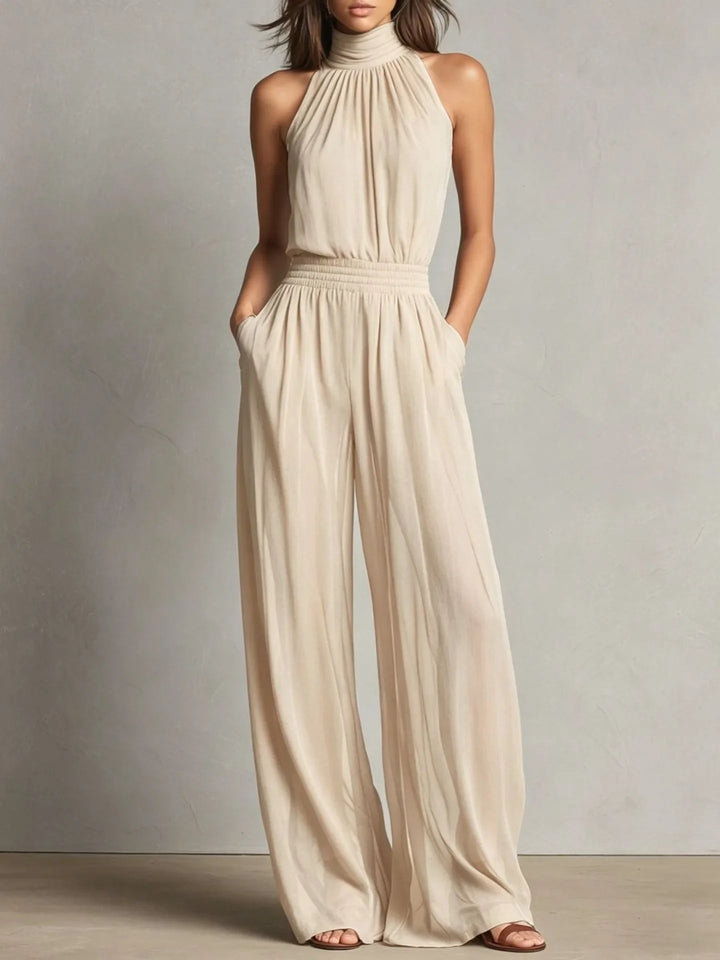 Aleena Halter Wide Leg Jumpsuit