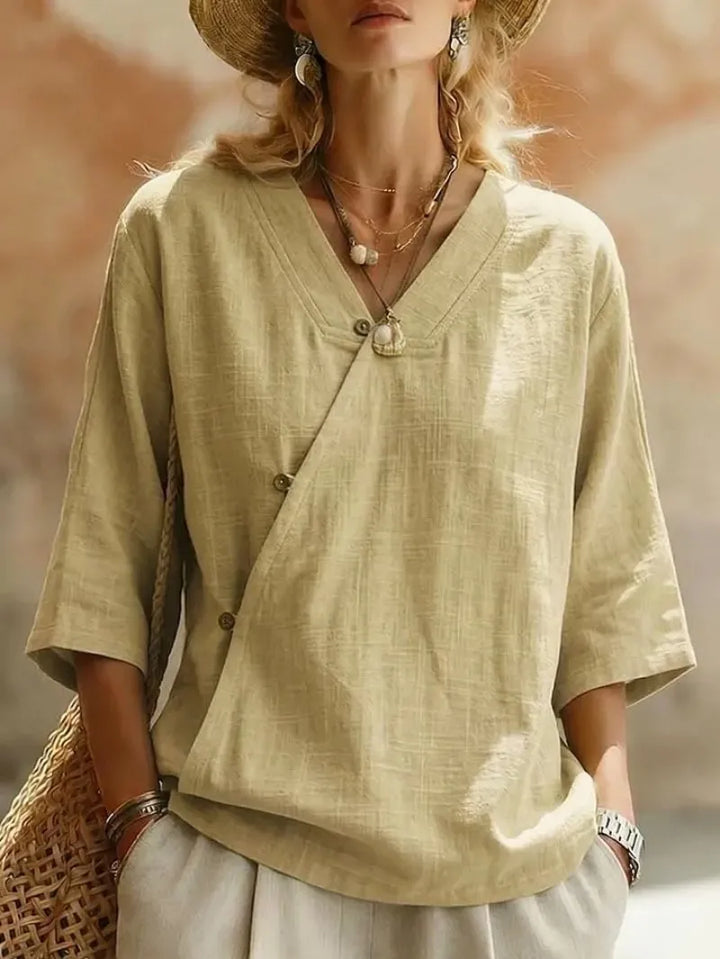 Ardena Oversized V Neck Blouse