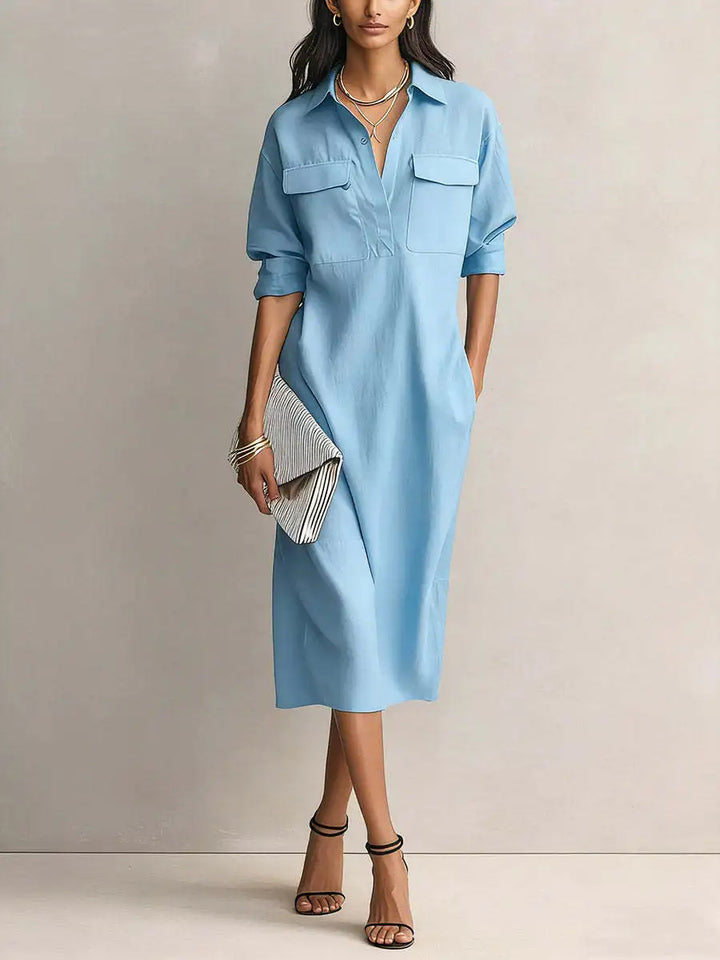 Lucinda Button Down Midi Shirt Dress