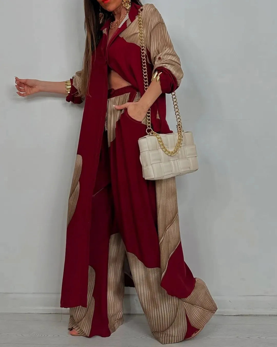 Orelia Long Sleeve Boho Matching Set