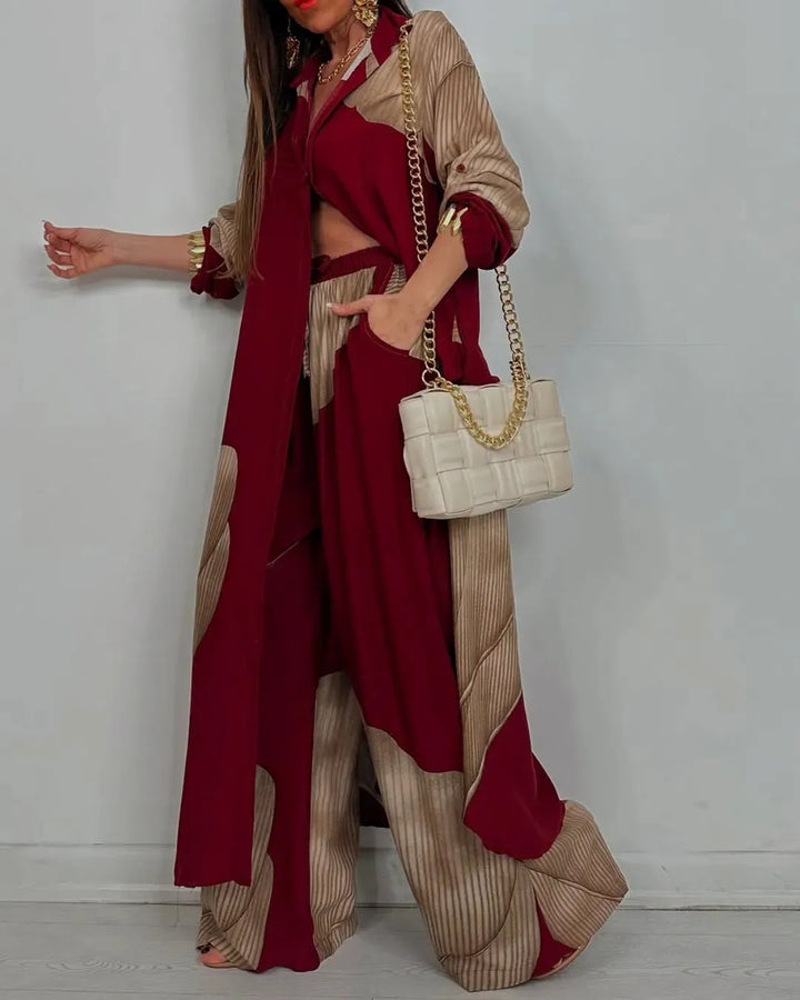 Orelia Long Sleeve Boho Matching Set